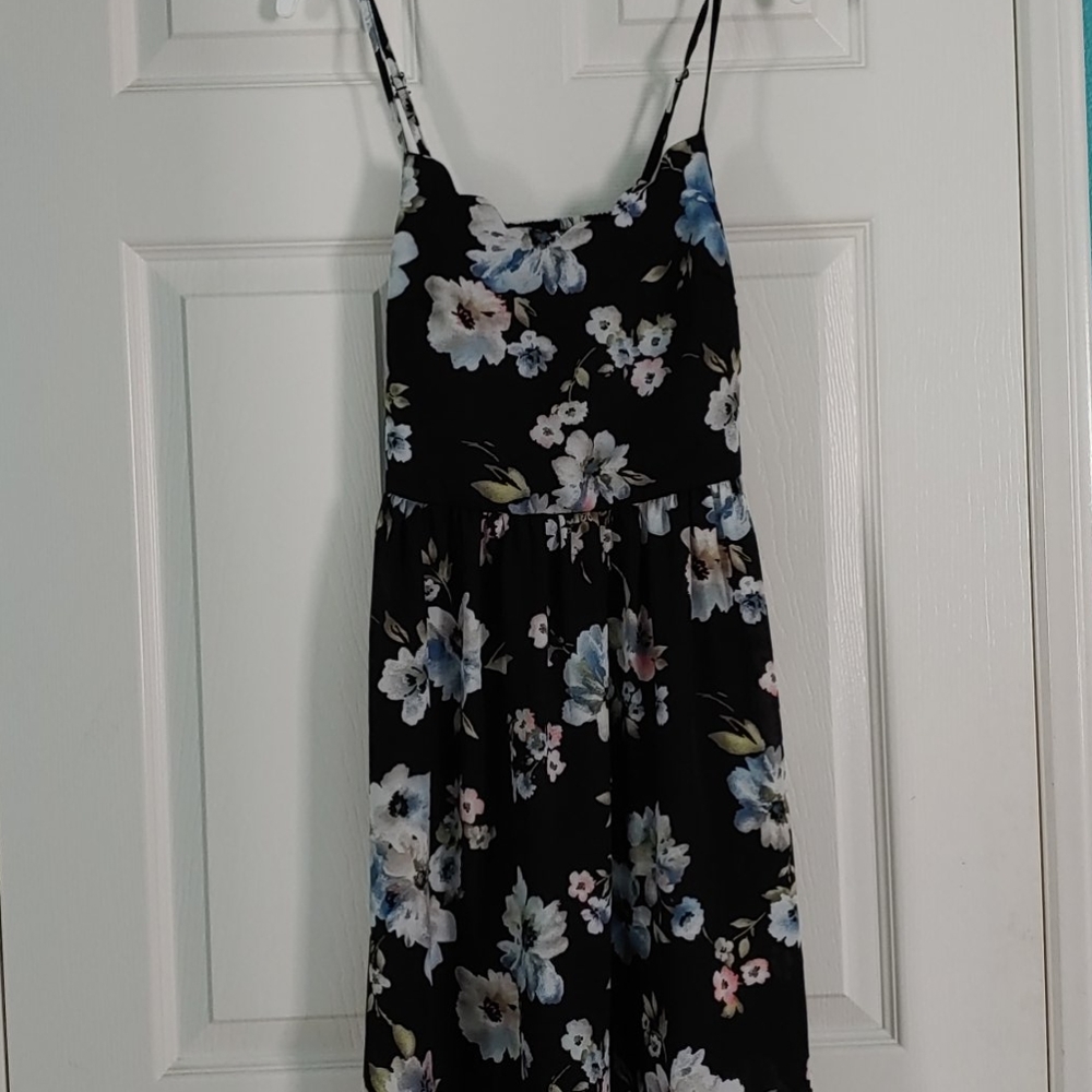 Xhilaration floral and black dress